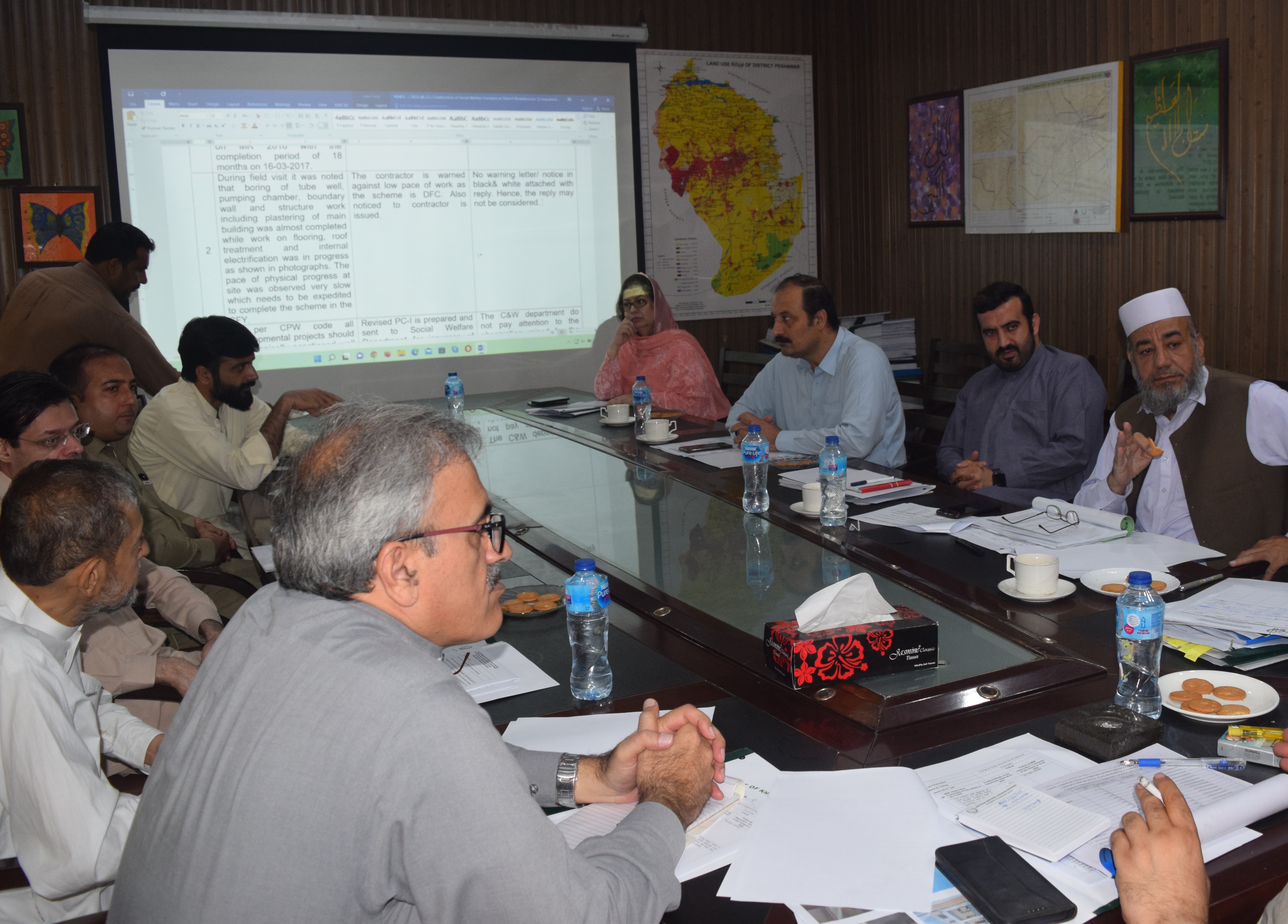 Meeting Regarding Construction Of Social Welfare Complex At Nowshera.