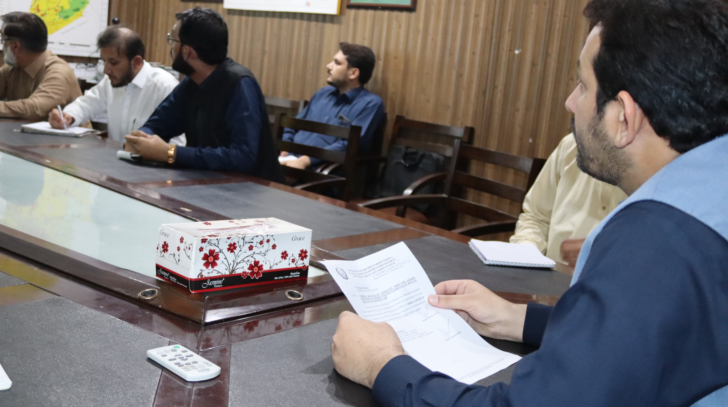 MEETING REGARDING SCHEMES EXECUTED BY  LG & RD DEPARTMENT IN DISTRICT SOUTH WAZIRISTAN 